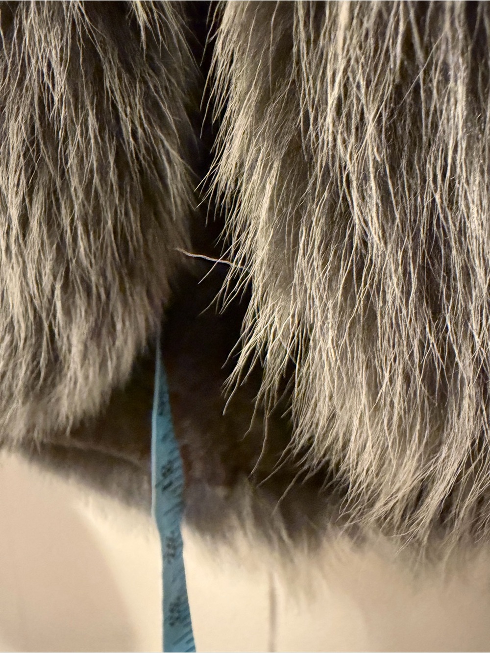 Shearling Leather Coat brown with silver trim penny lane - Picture 5 of 9
